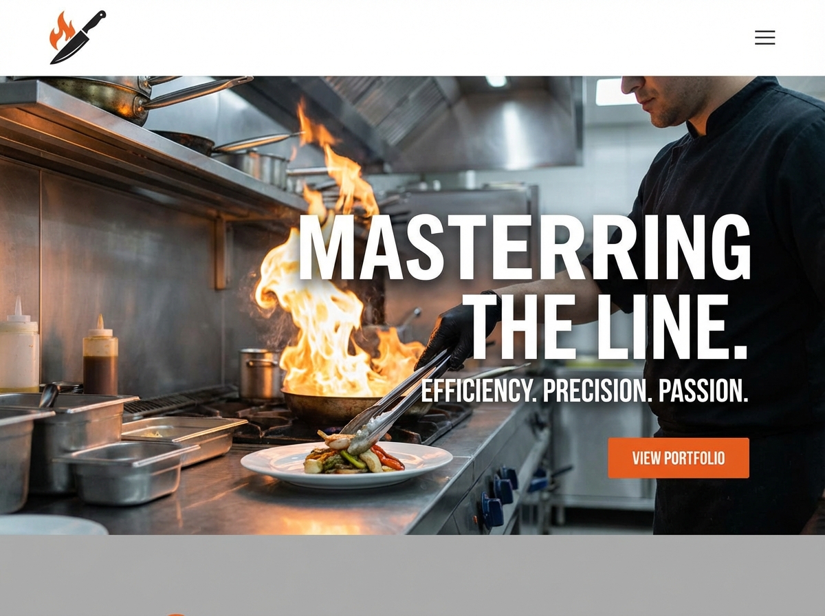 Build Your Professional Line Cook Portfolio website preview
