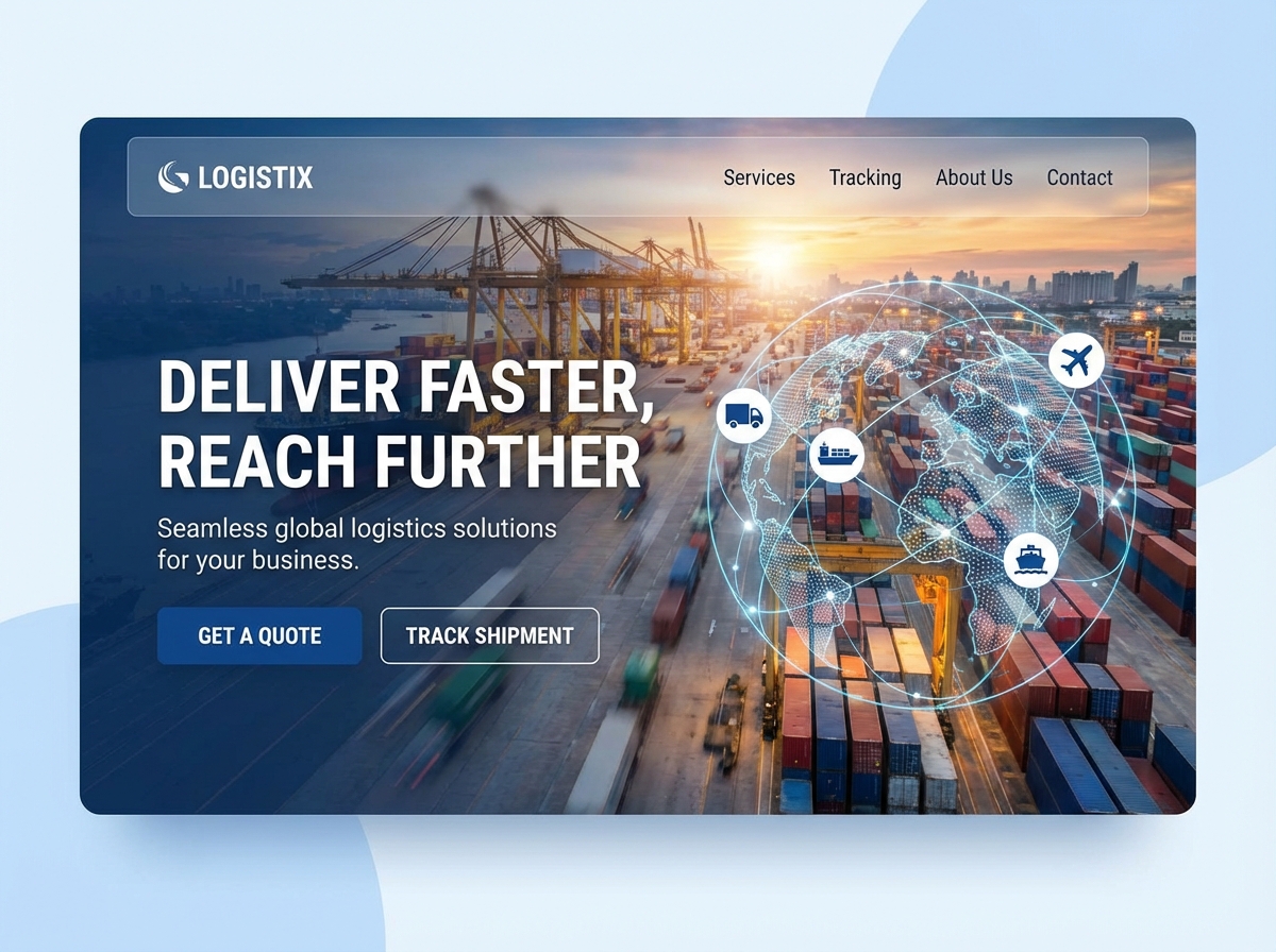 Build Your Powerful Logistics Website Today website preview