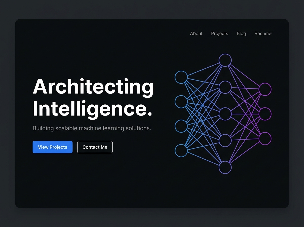 Build Your Professional Machine Learning Engineer Portfolio website preview