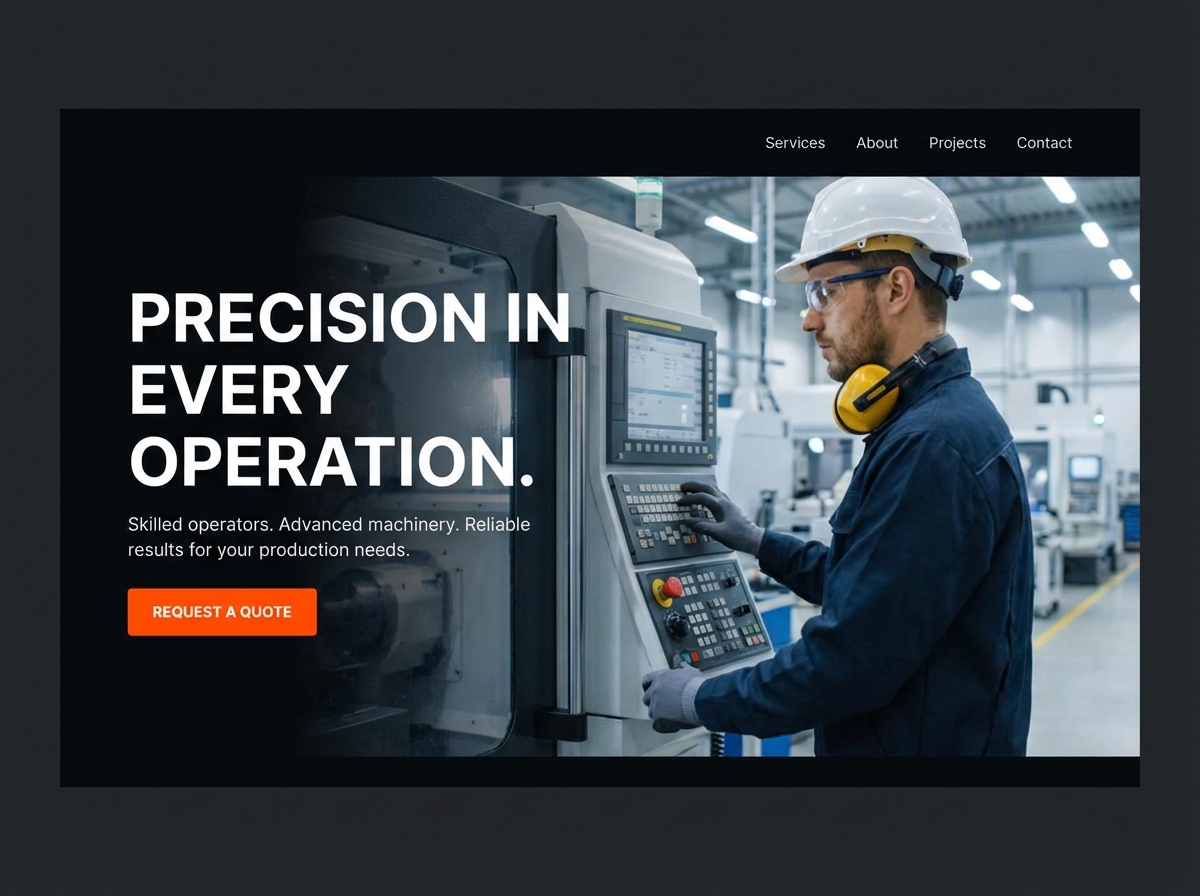 Build Your Professional Machine Operator Portfolio website preview