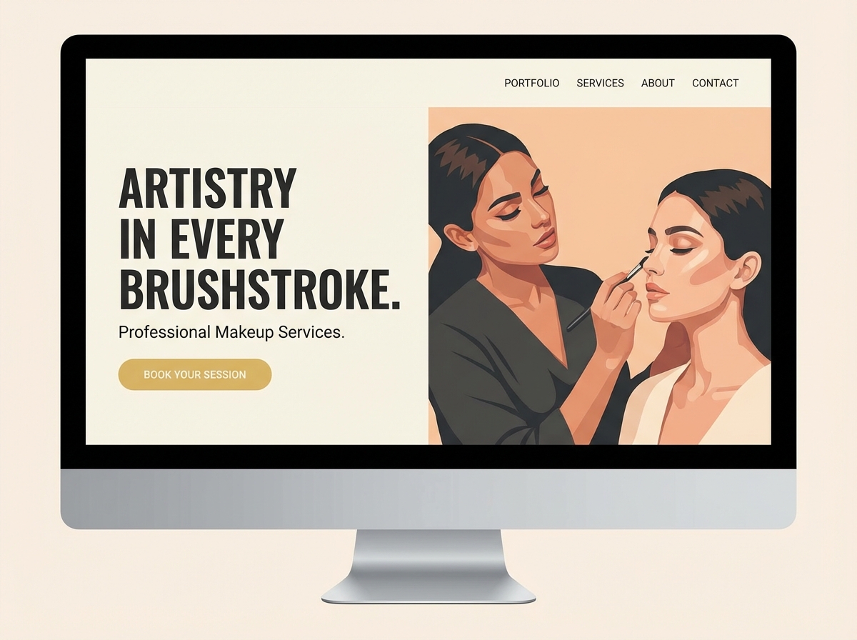 Stunning Portfolios for Every Makeup Artist website preview