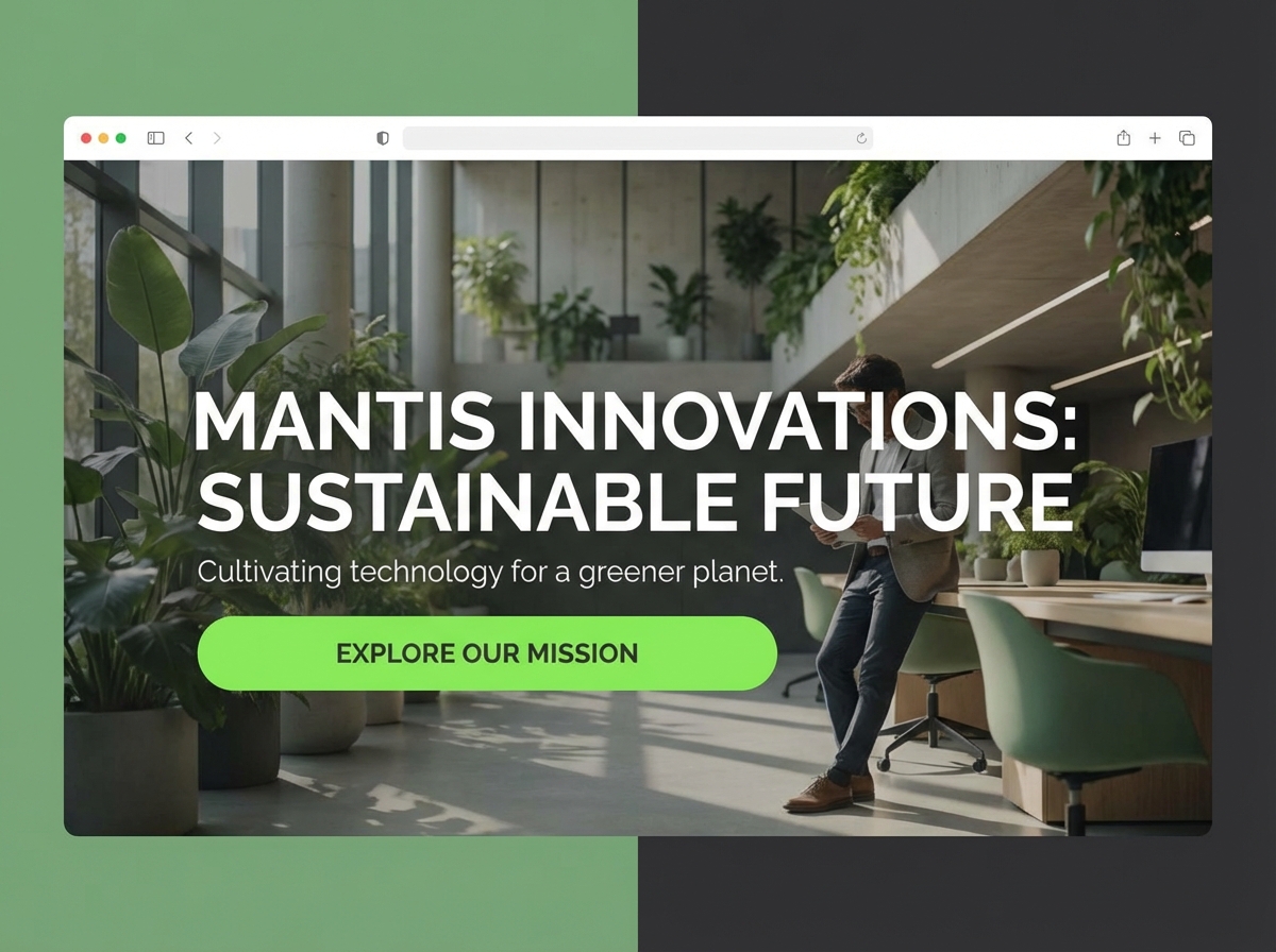 Unleash Your Brand with the Power of Mantis Green Color website preview