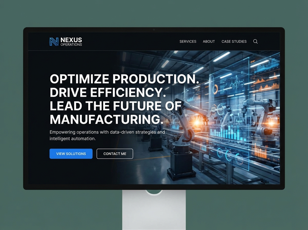 Streamline Your Operations with a Professional Manufacturing Operations Manager Website website preview