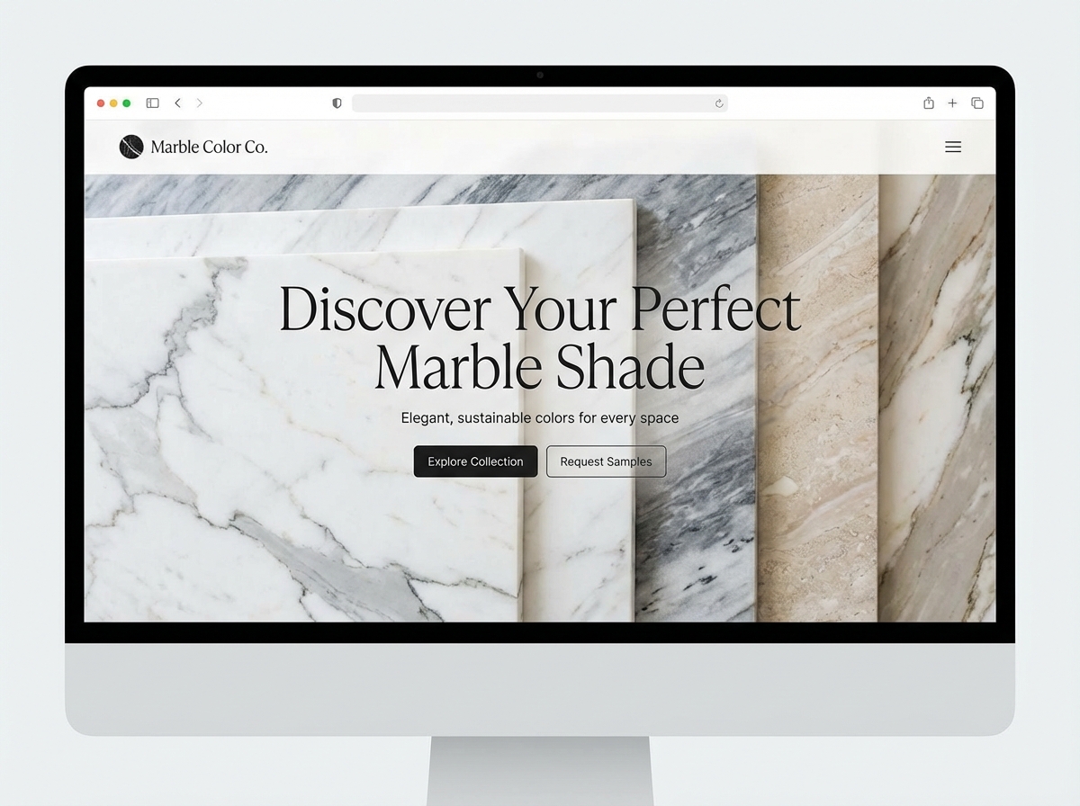 Showcase Your Unique Marble Colors with Grigora website preview