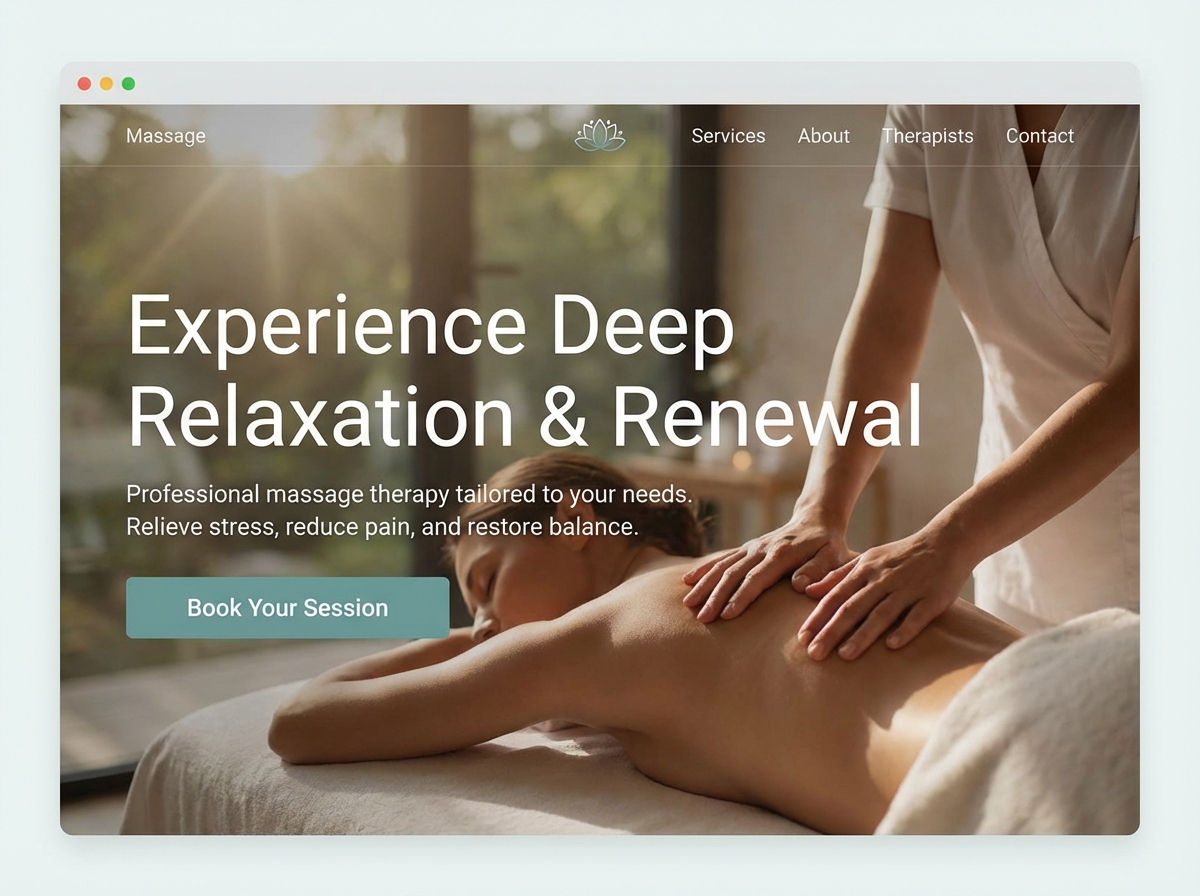 Build Your Perfect Online Presence: Website Builder for Massage Therapists website preview