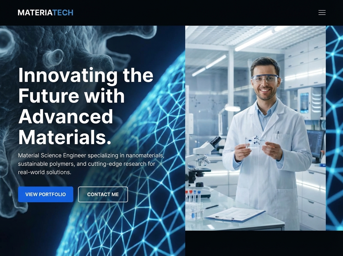 Build Your Professional Material Science Engineer Portfolio website preview