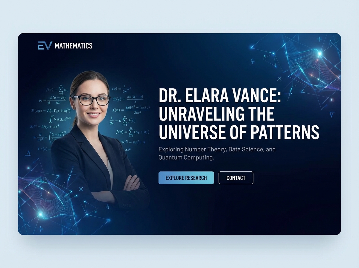 Build Your Professional Mathematician Website Easily website preview