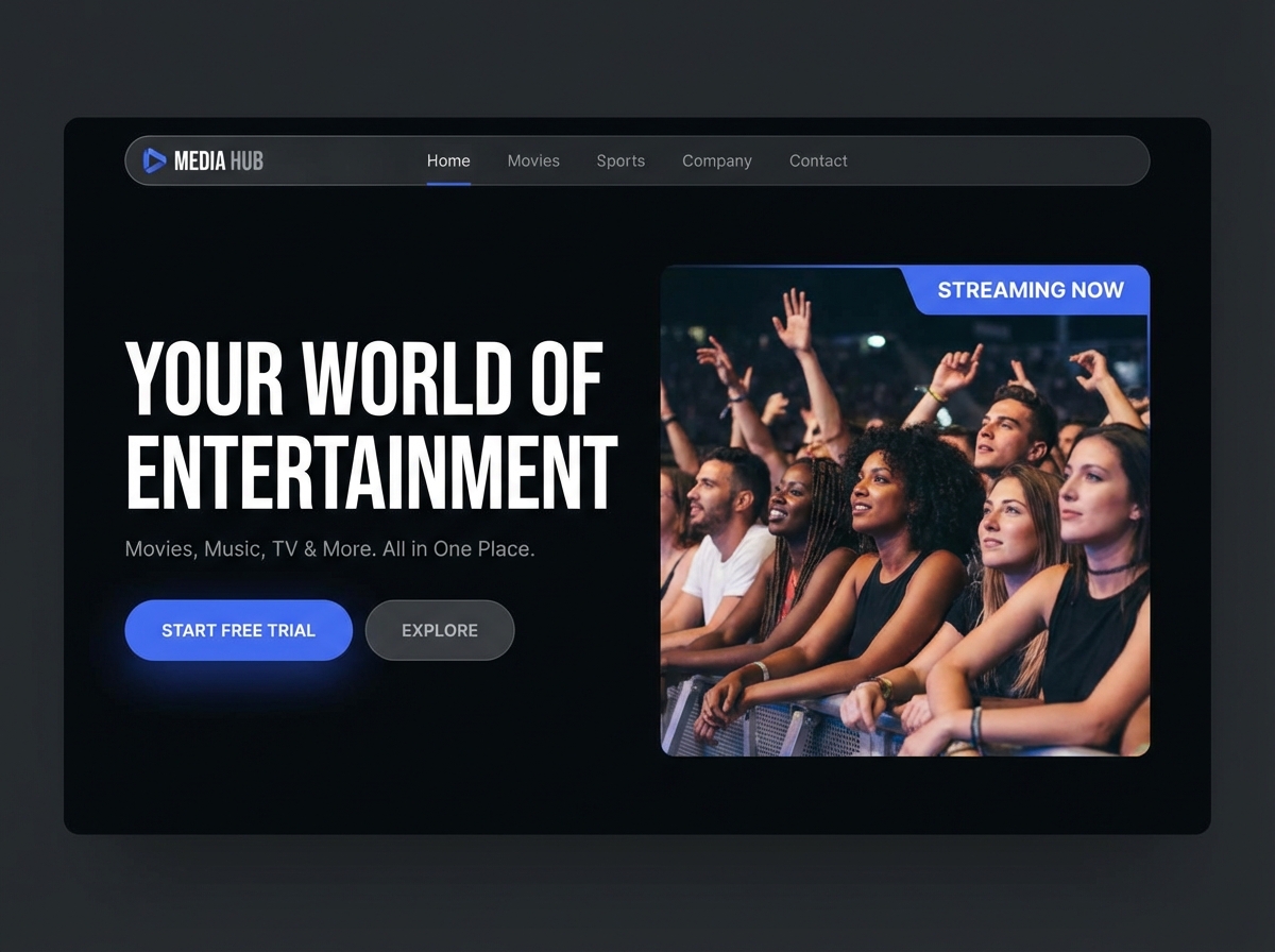 Launch Your Engaging Digital Hub for Media & Entertainment website preview