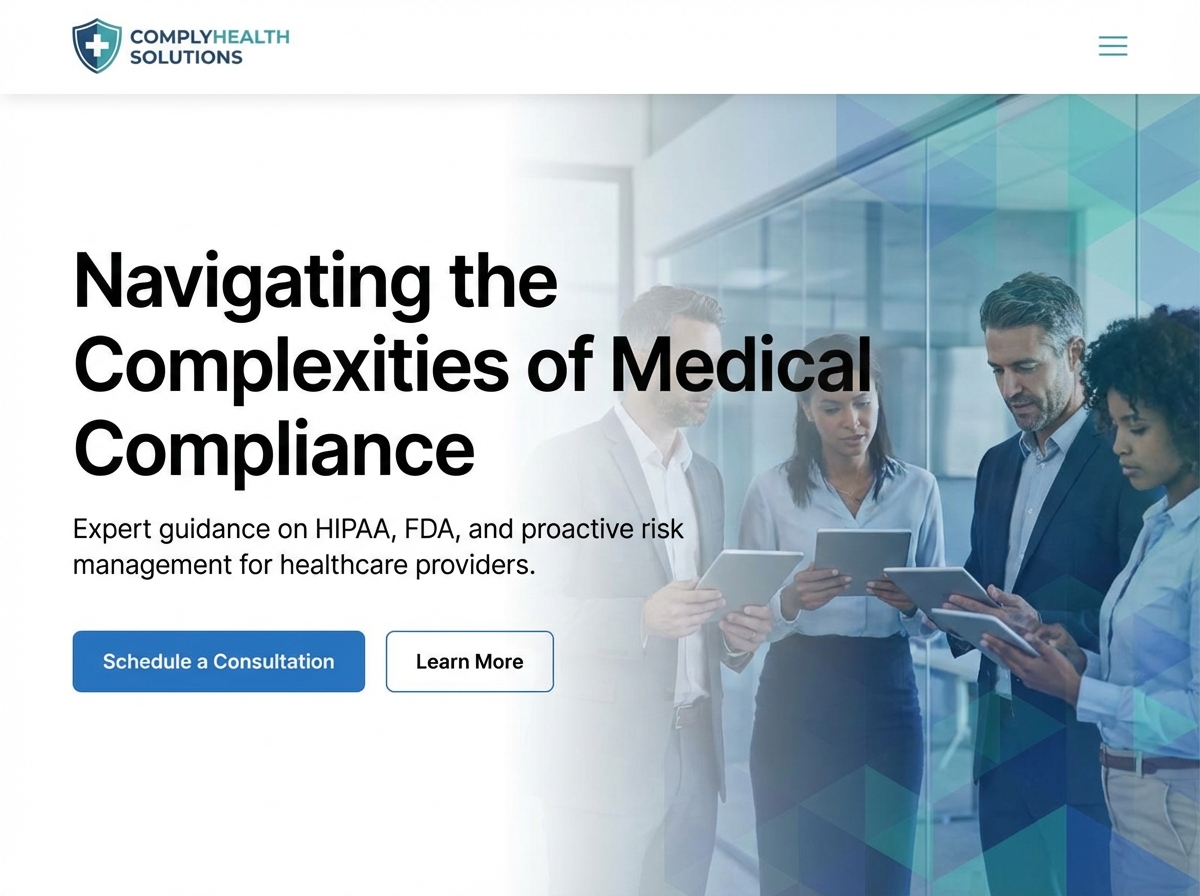 Build Your Authority as a Certified Medical Compliance Specialist website preview
