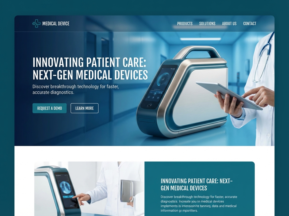 Build a Powerful Online Presence for your Medical Device website preview