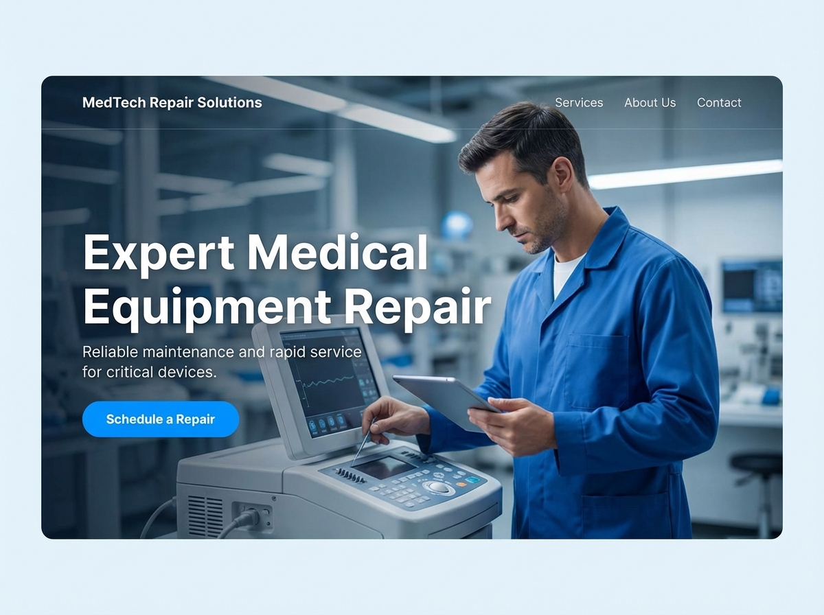 Build Your Premier Medical Equipment Repairer Website website preview
