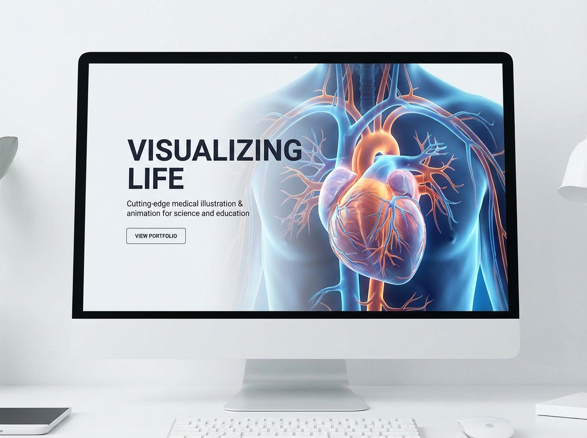 Build a Stunning Medical Illustrator Portfolio with Grigora website preview