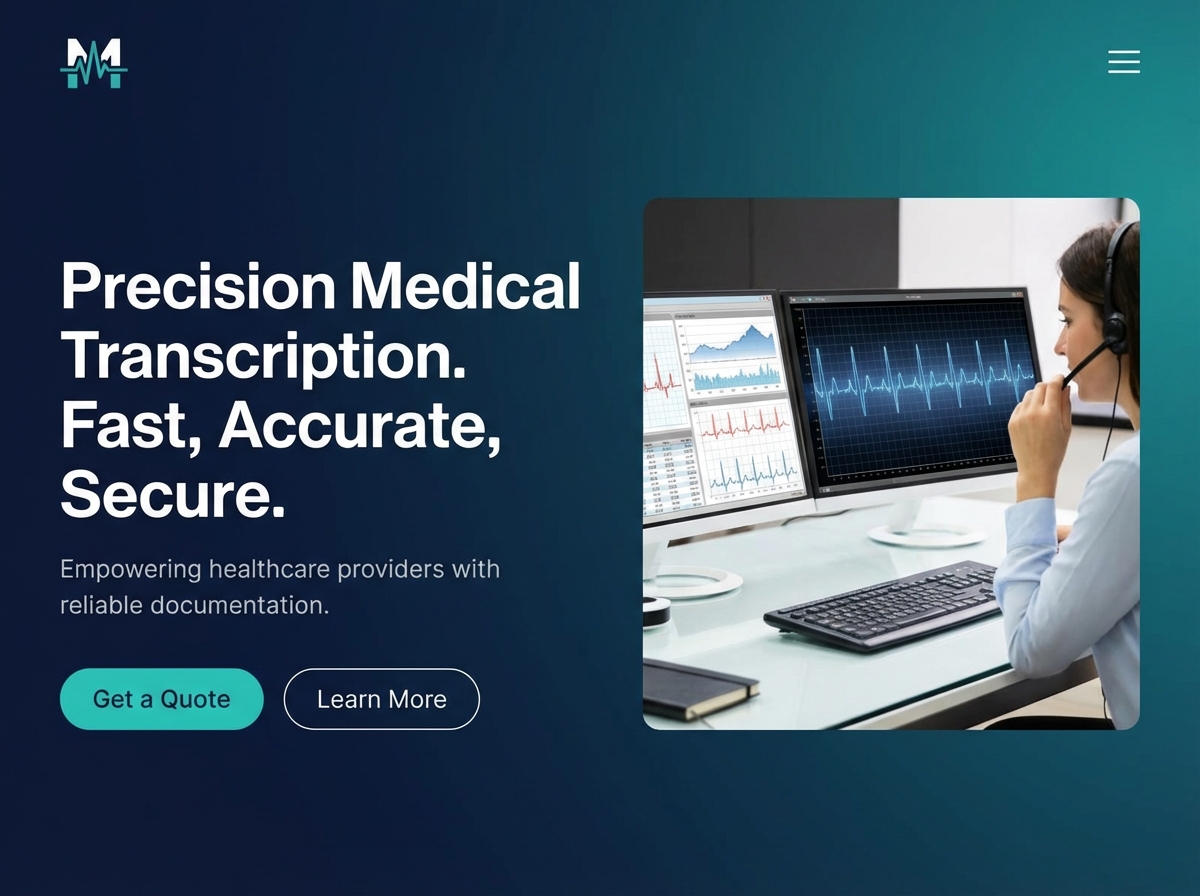 Build Your Professional Medical Transcriptionist Website website preview
