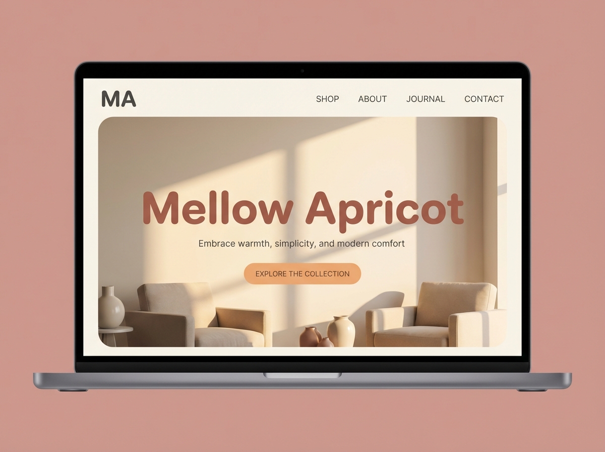 mellow apricot color website preview
