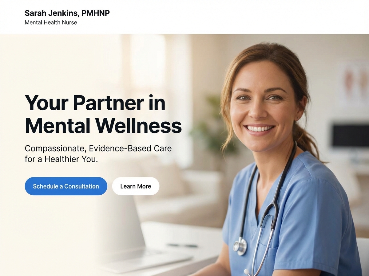 Build Your Professional Mental Health Nurse Website Today website preview