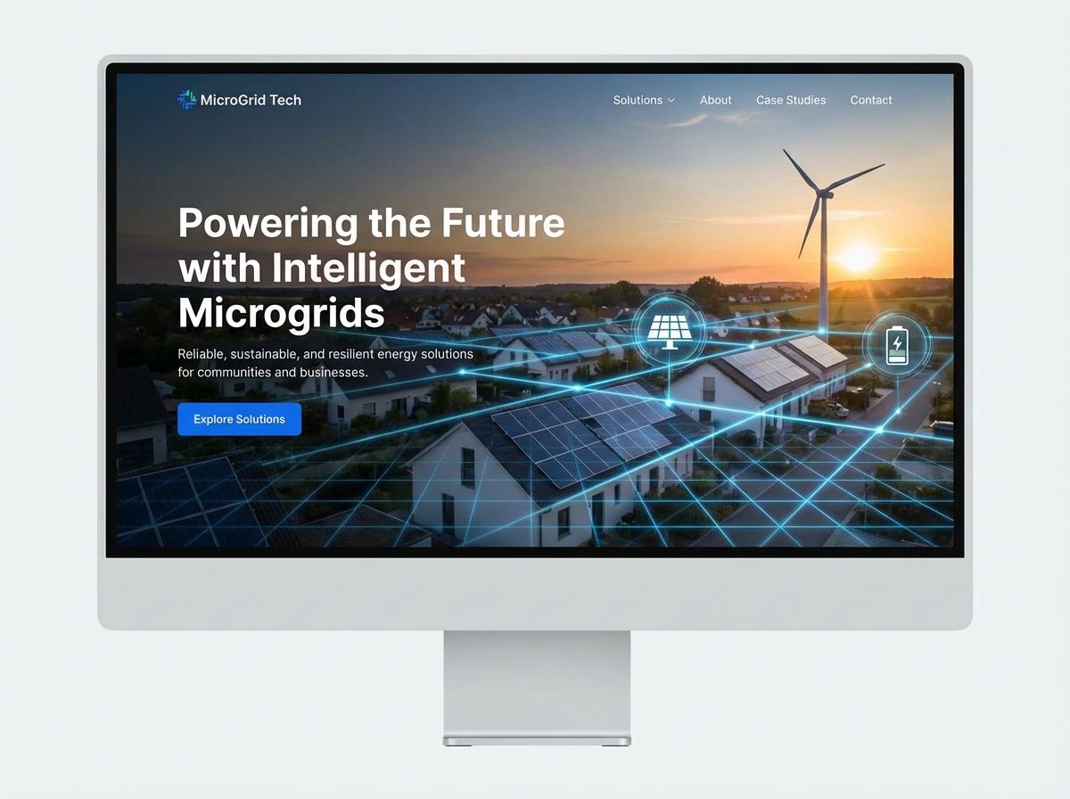 Build Your Future with a Powerful Microgrid Technology Website website preview
