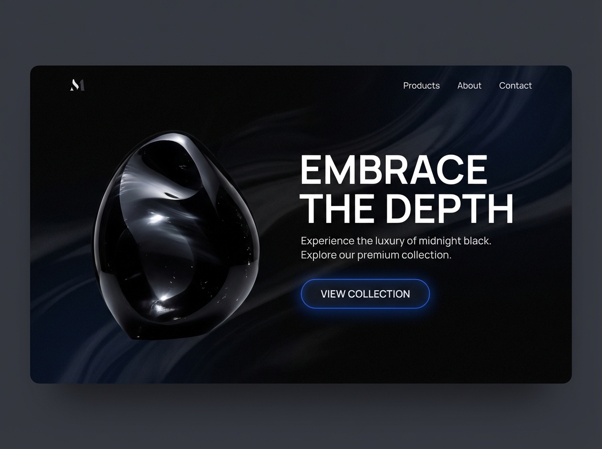 Unleash the Power of Midnight Black Color website preview