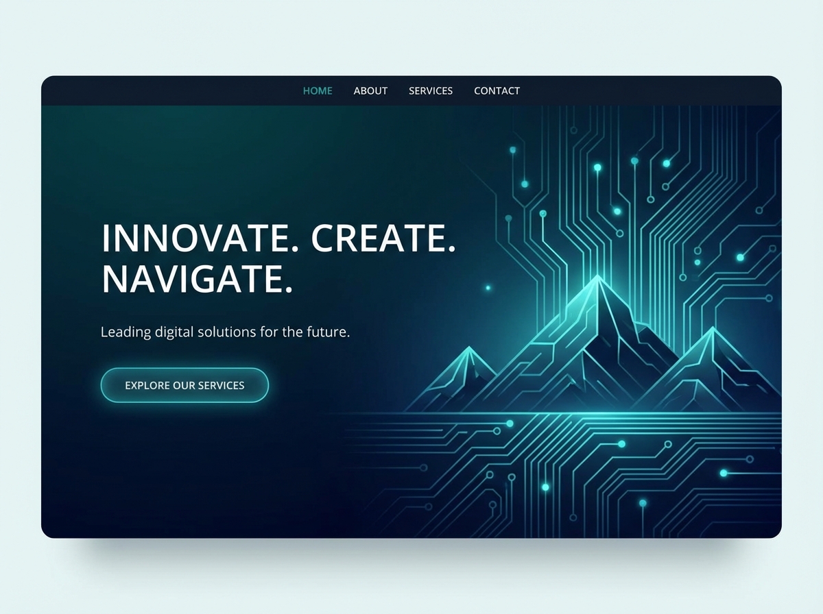 Unleash the Power of Midnight Teal Color website preview