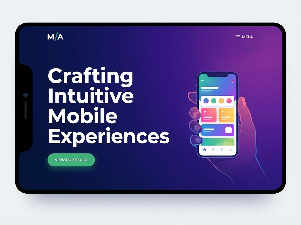 Build Your Professional Mobile App Designer Portfolio website preview