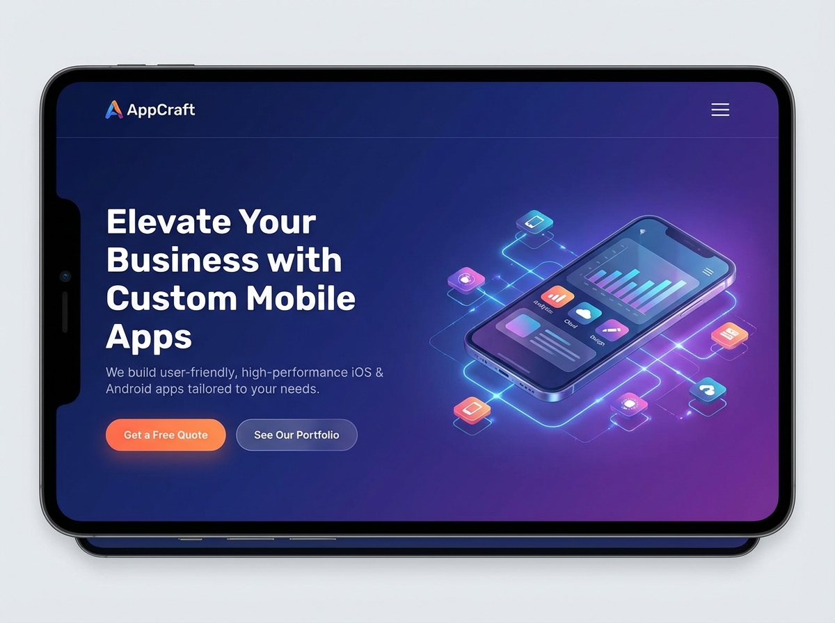 Build Dynamic Websites for Your Mobile App Services website preview