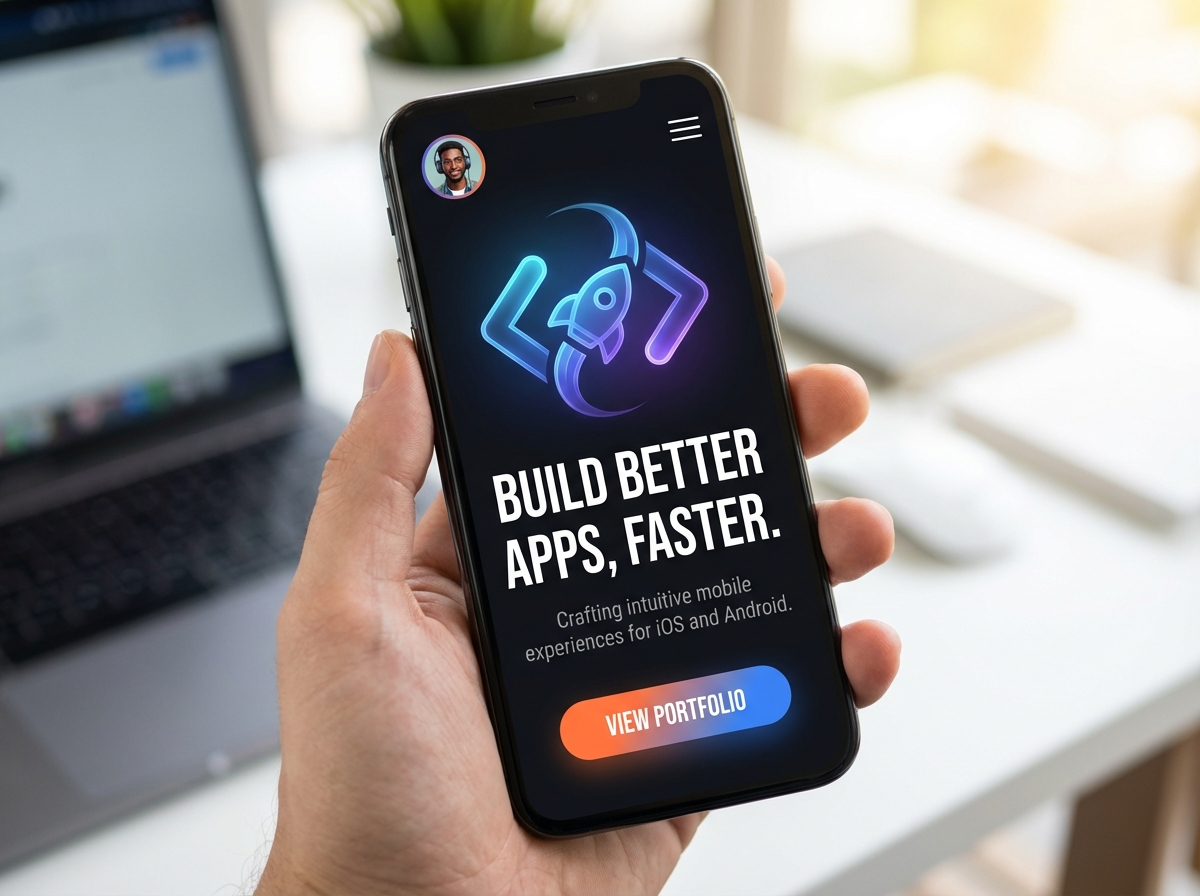 Build Your Professional Mobile App Developer Portfolio website preview