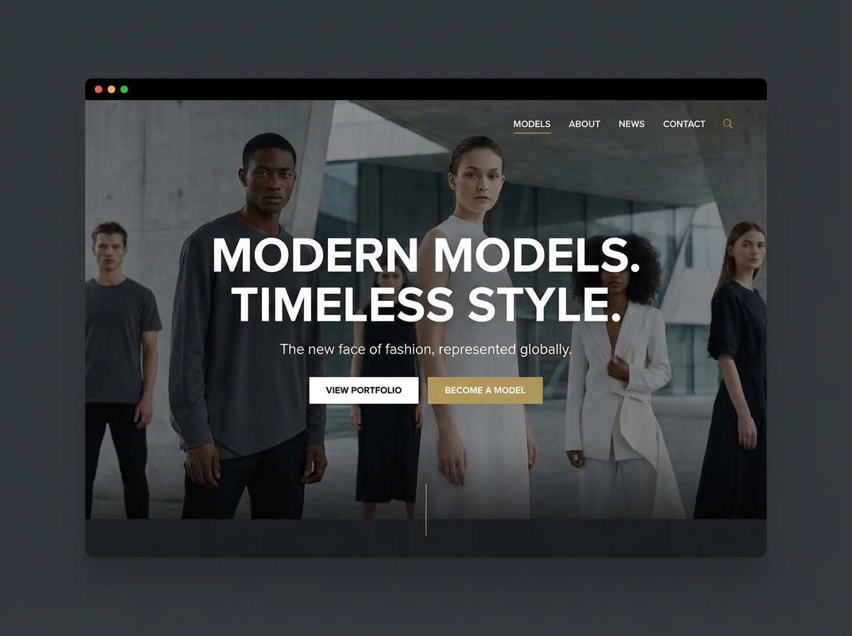 Build Your Professional Model Portfolio Website website preview