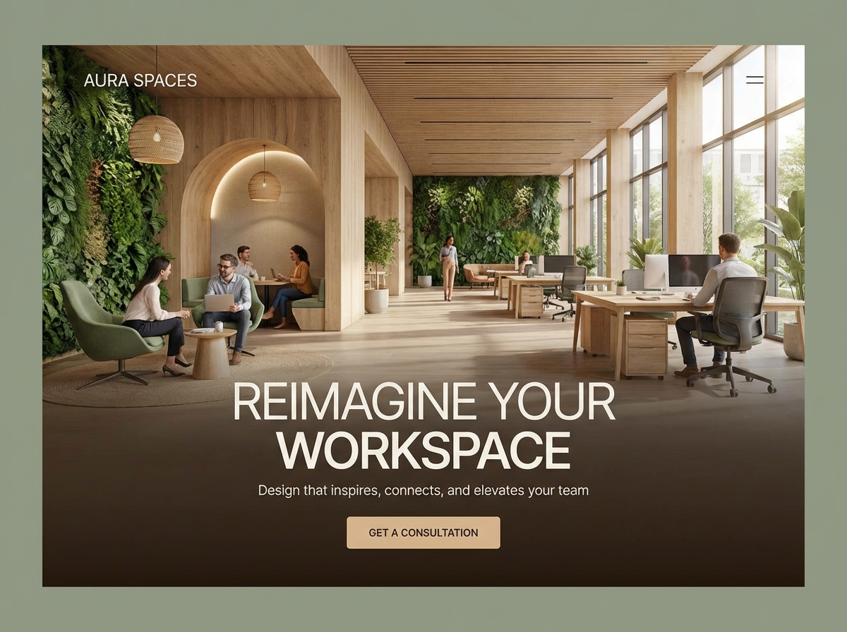 Create Stunning Modern Workspace Designs with Grigora website preview