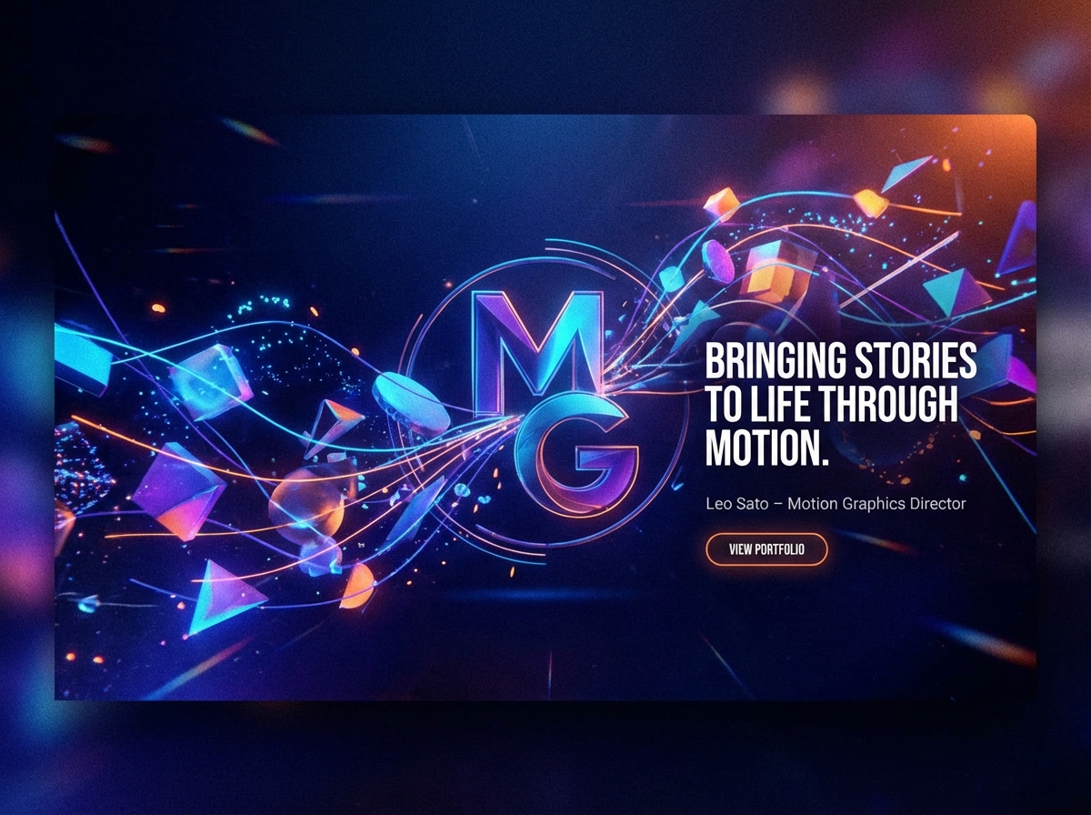 Build Your Dynamic Motion Graphics Designer Portfolio website preview