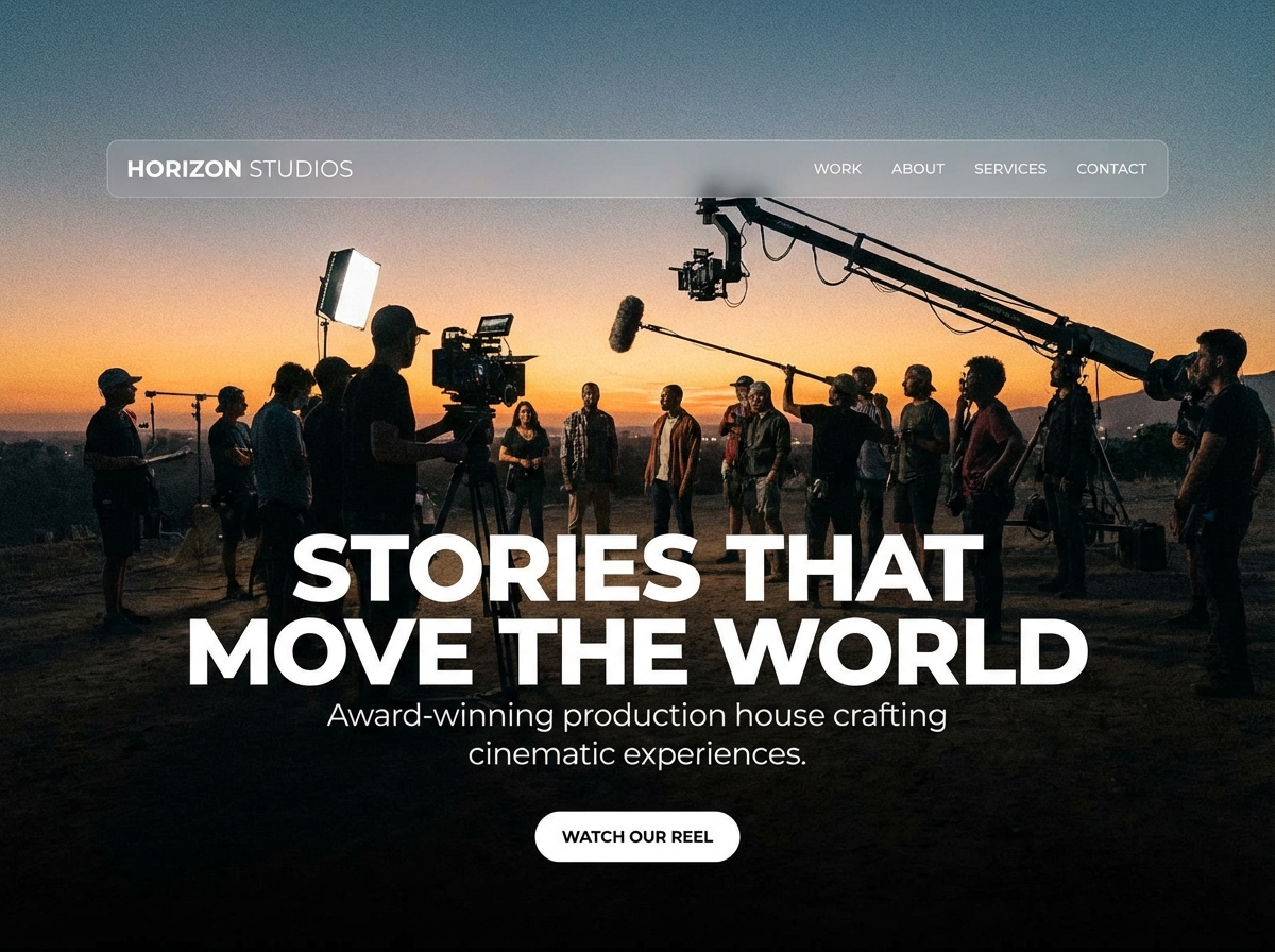 Build Your Vision: The Premier Website Builder for <span class='gradient-text'>Movie Production</span> website preview