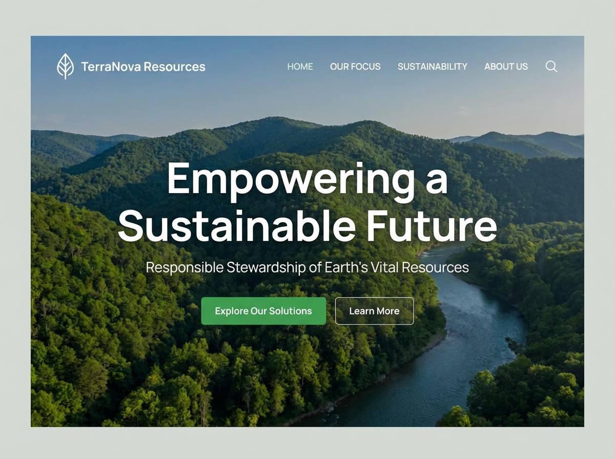 Build Your Sustainable Future with Our <gradient>Natural Resources Website Builder</gradient> website preview