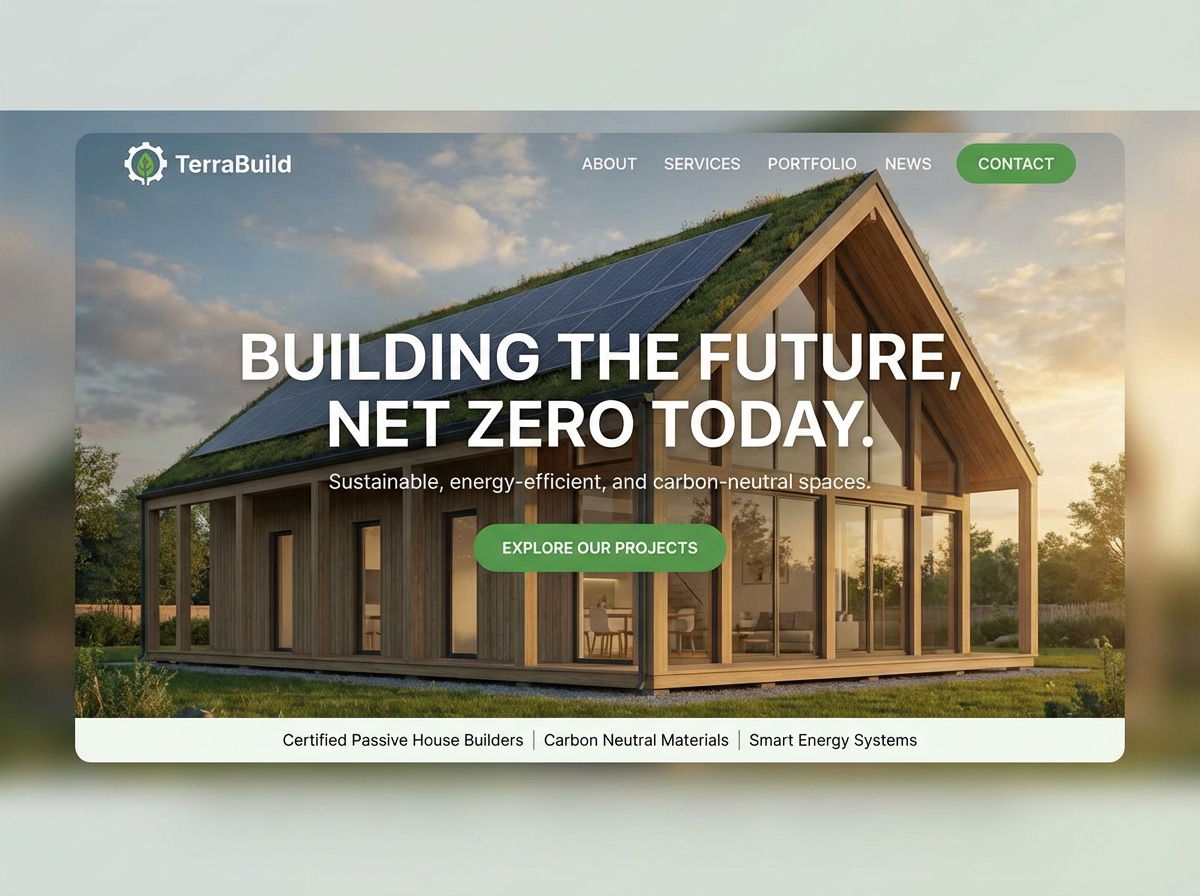 Build a Sustainable Future with our website preview