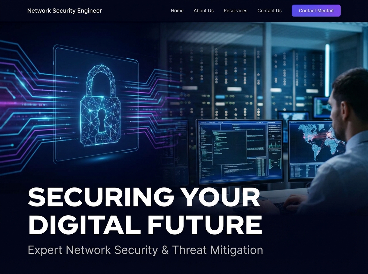 Build Your Professional Network Security Engineer Portfolio Today website preview