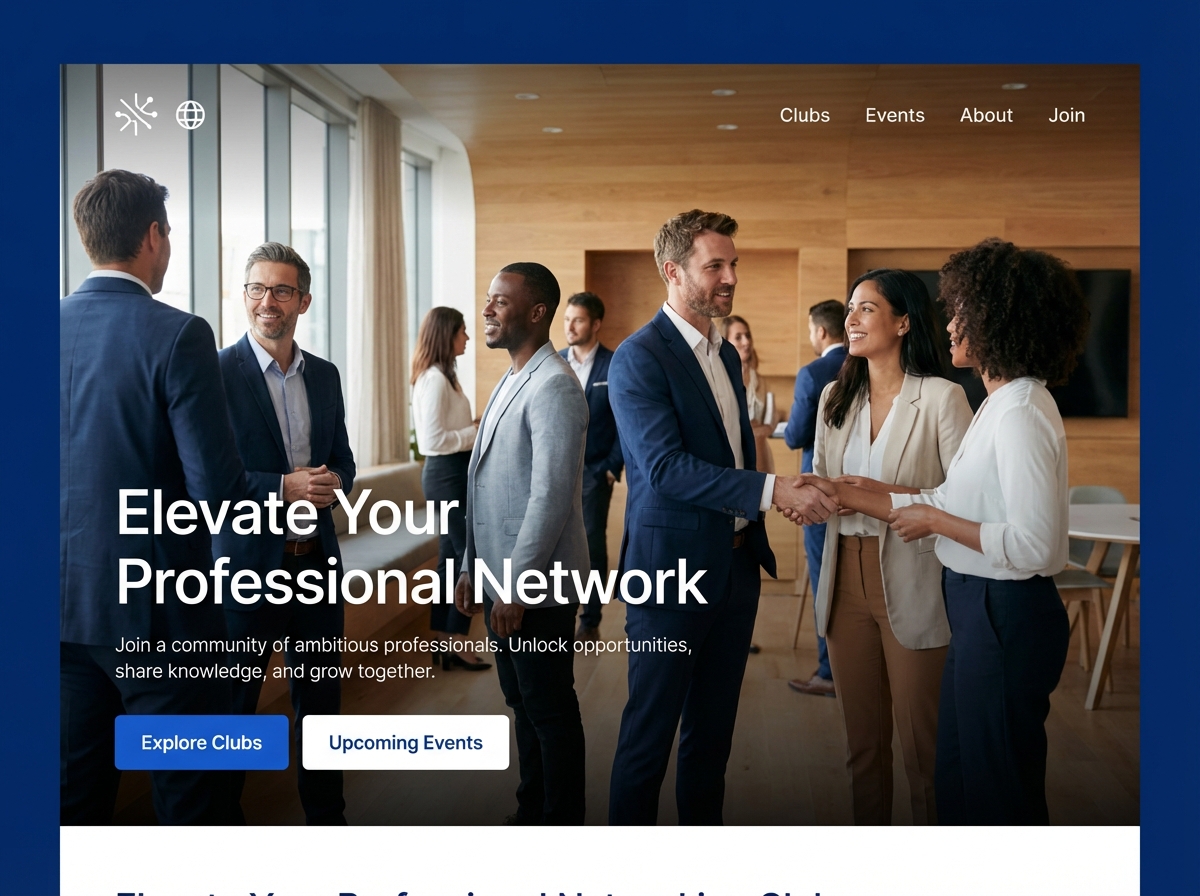 Build Your Dynamic Online Presence for Any Networking Club website preview