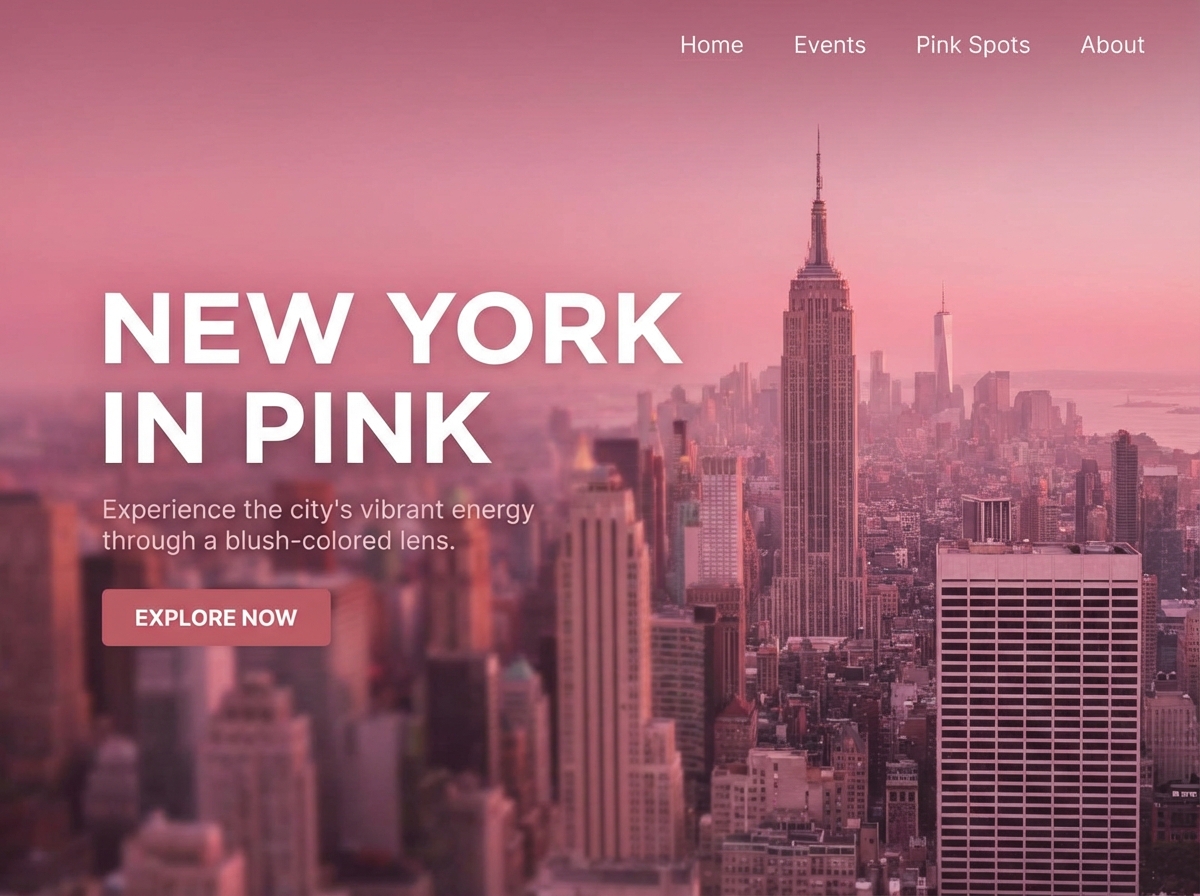 Create a Stunning Website with New York Pink Color website preview