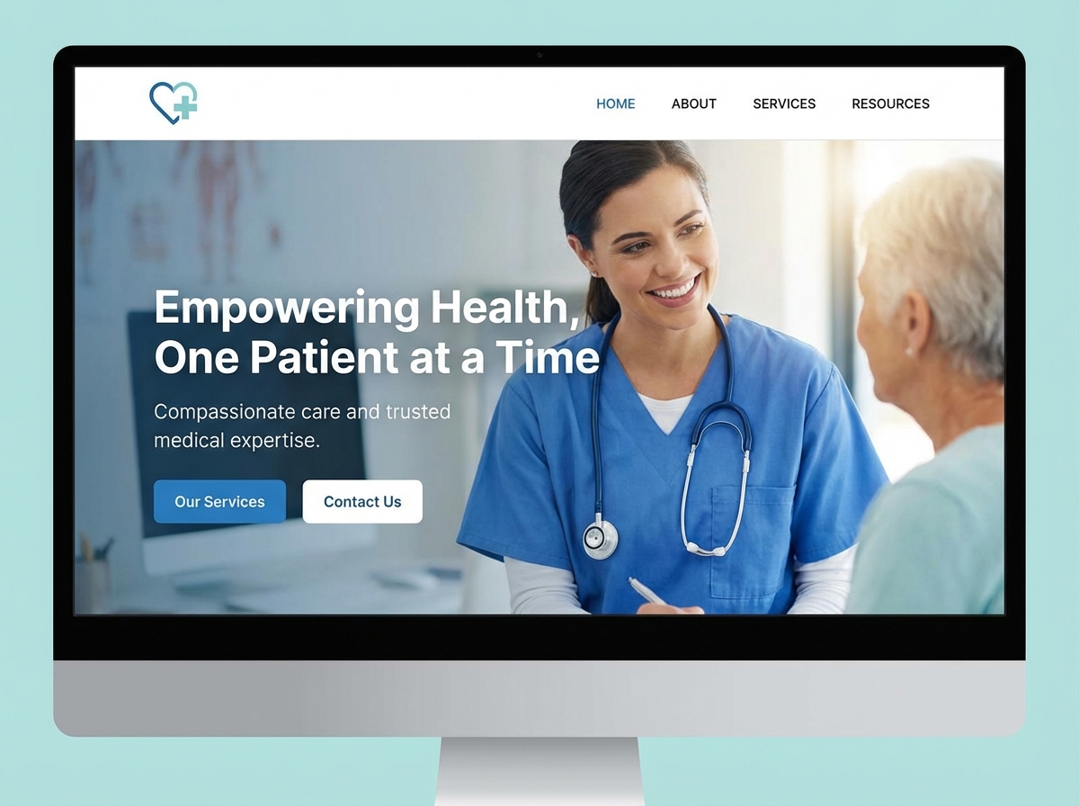 Build Your Professional Nursing Website Today website preview