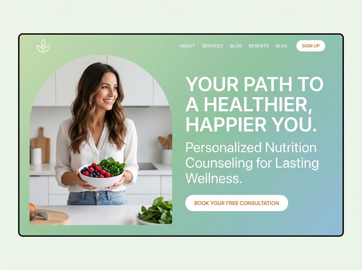 Build Your Thrive-Focused <span class='gradient-text'>Nutrition Counselor Website</span> website preview