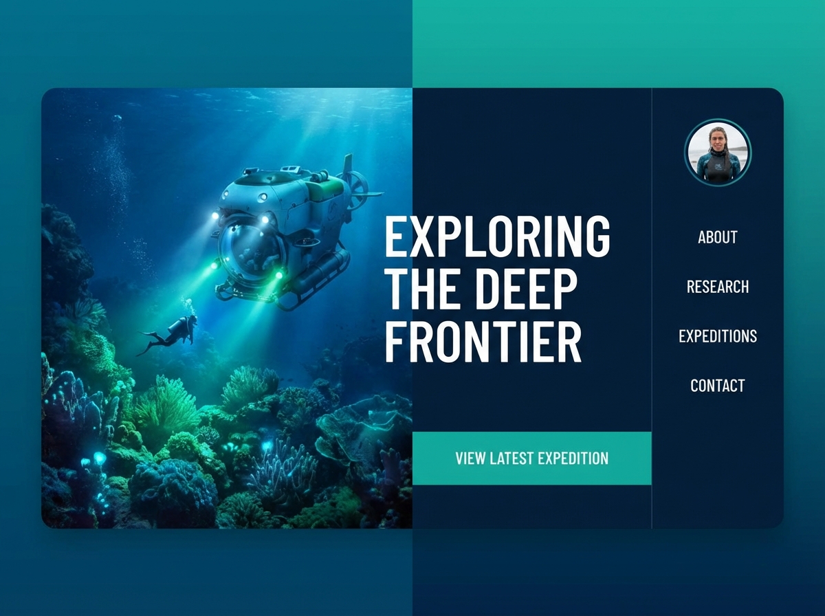 Build Your Professional Oceanography Portfolio with Grigora website preview