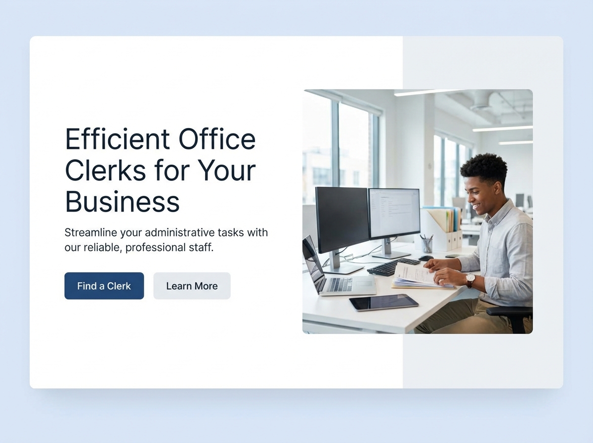 Build Your Professional Office Clerk Website website preview