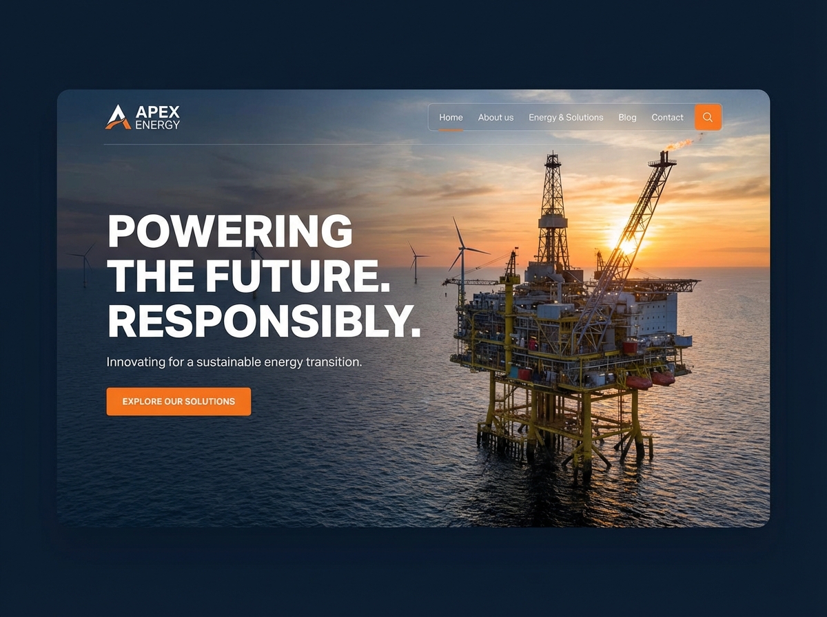 Build Your Oil & Gas Website with Ease website preview