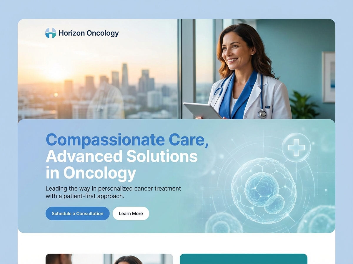 Build Your Professional Oncologist Website Today website preview