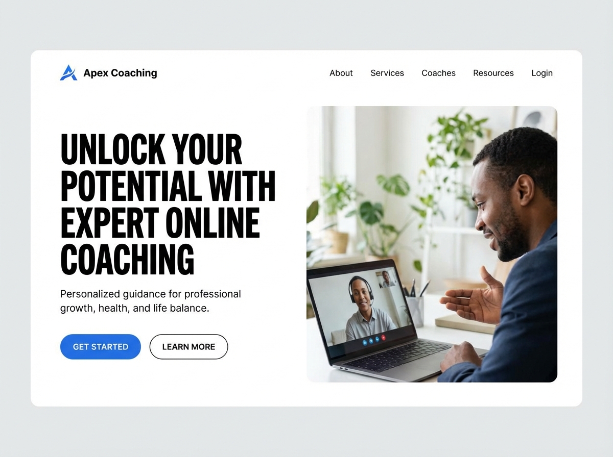 Launch Your Online Coaching Website Today website preview