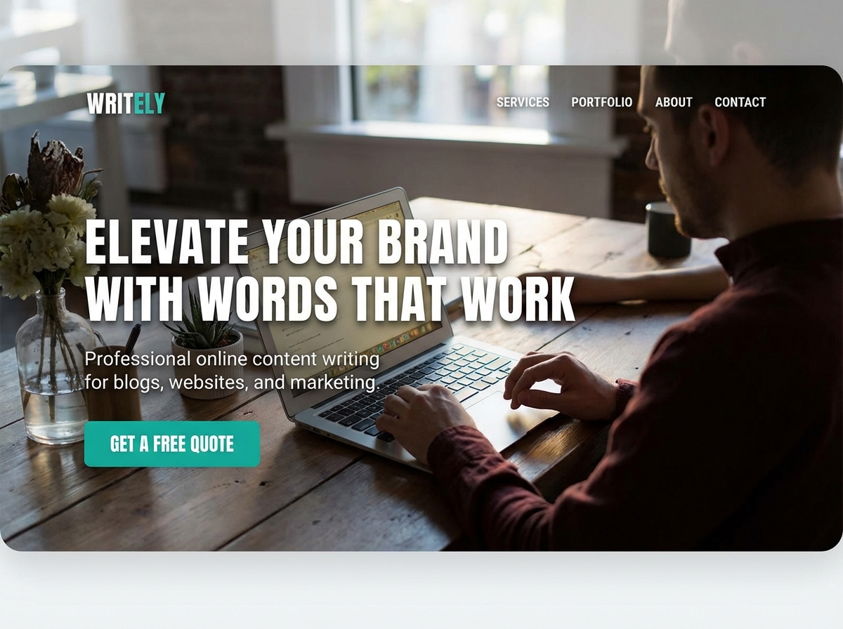 Build Your Powerful Online Content Writer Portfolio website preview