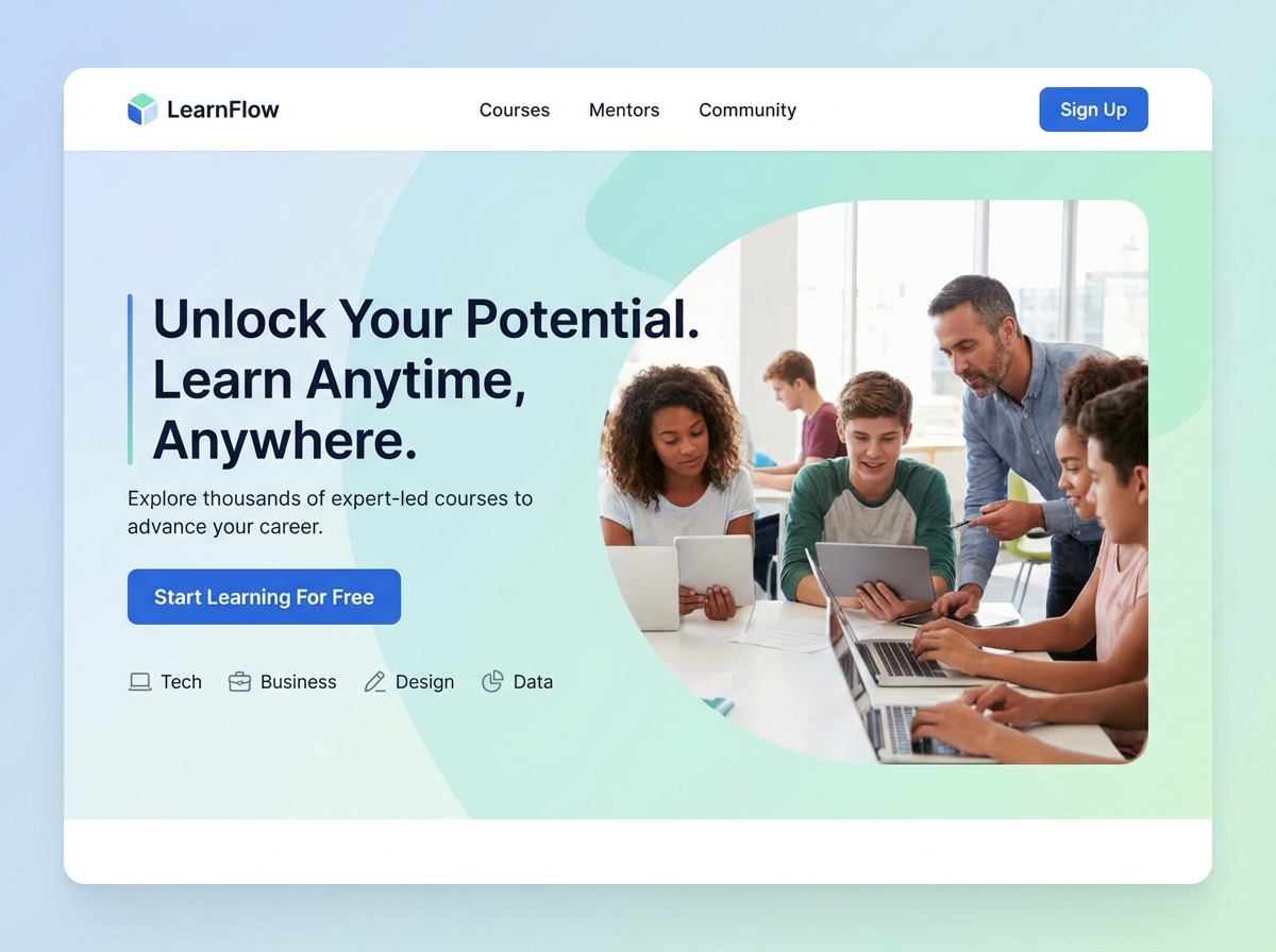Build Your Own Powerful Online Education Platform website preview