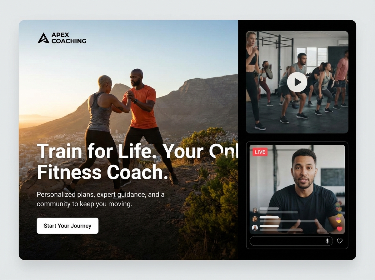 Build Your Thrive as an Online Fitness Coach website preview