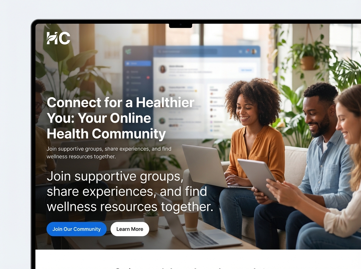Build Thriving Online Health Communities website preview