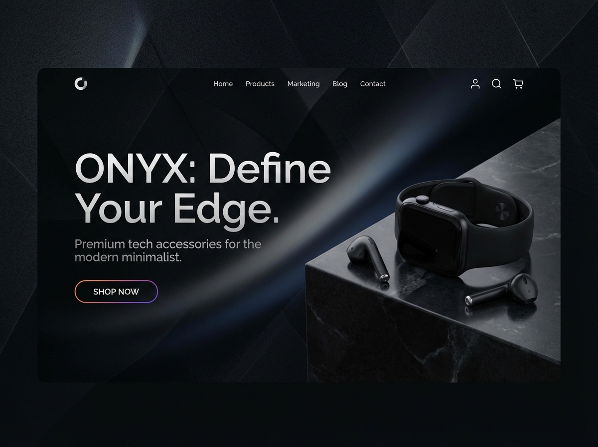 Create Stunning Websites with Unique Onyx Colors website preview