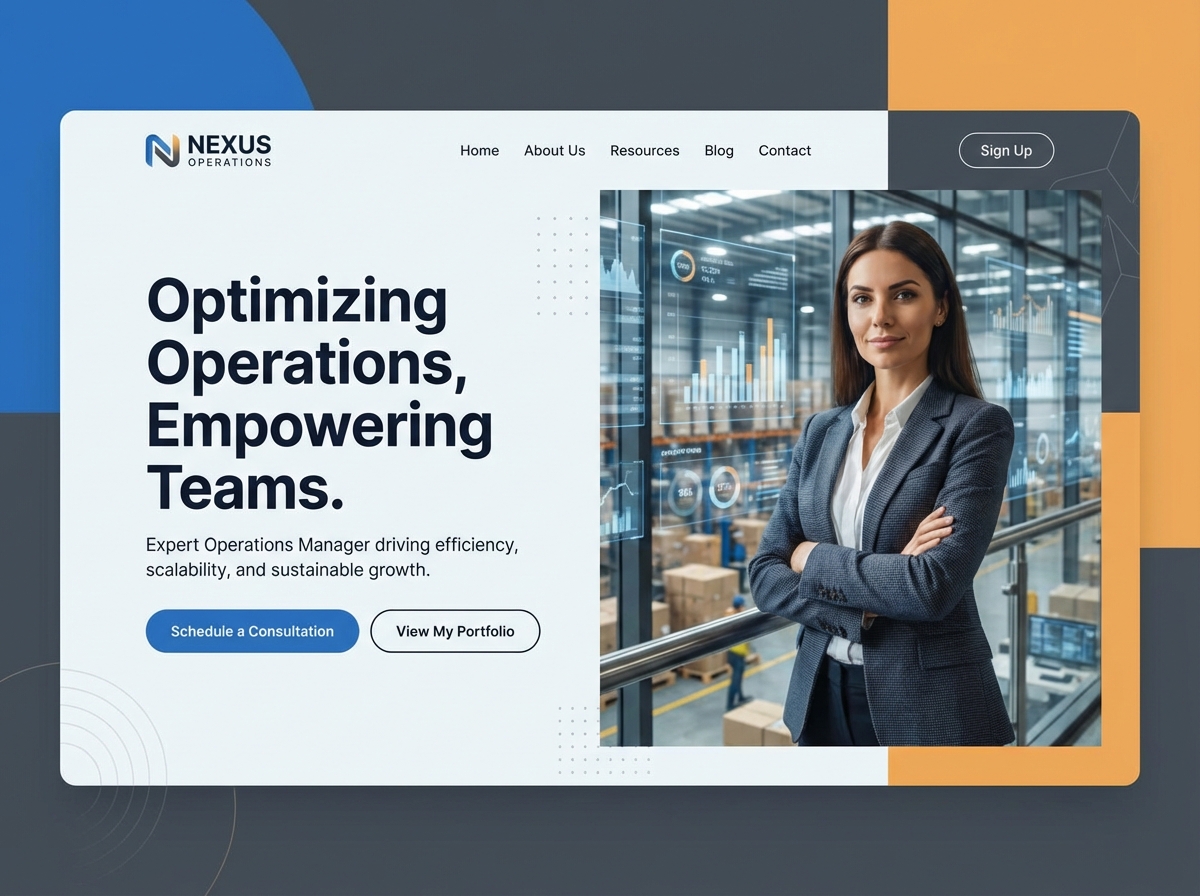 Build Your Professional Operations Manager Website website preview