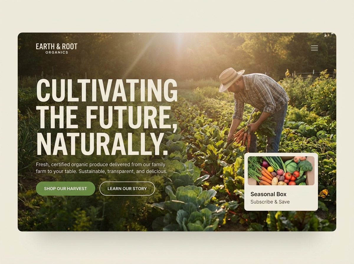 Build Your Thriving Organic Farm Website website preview