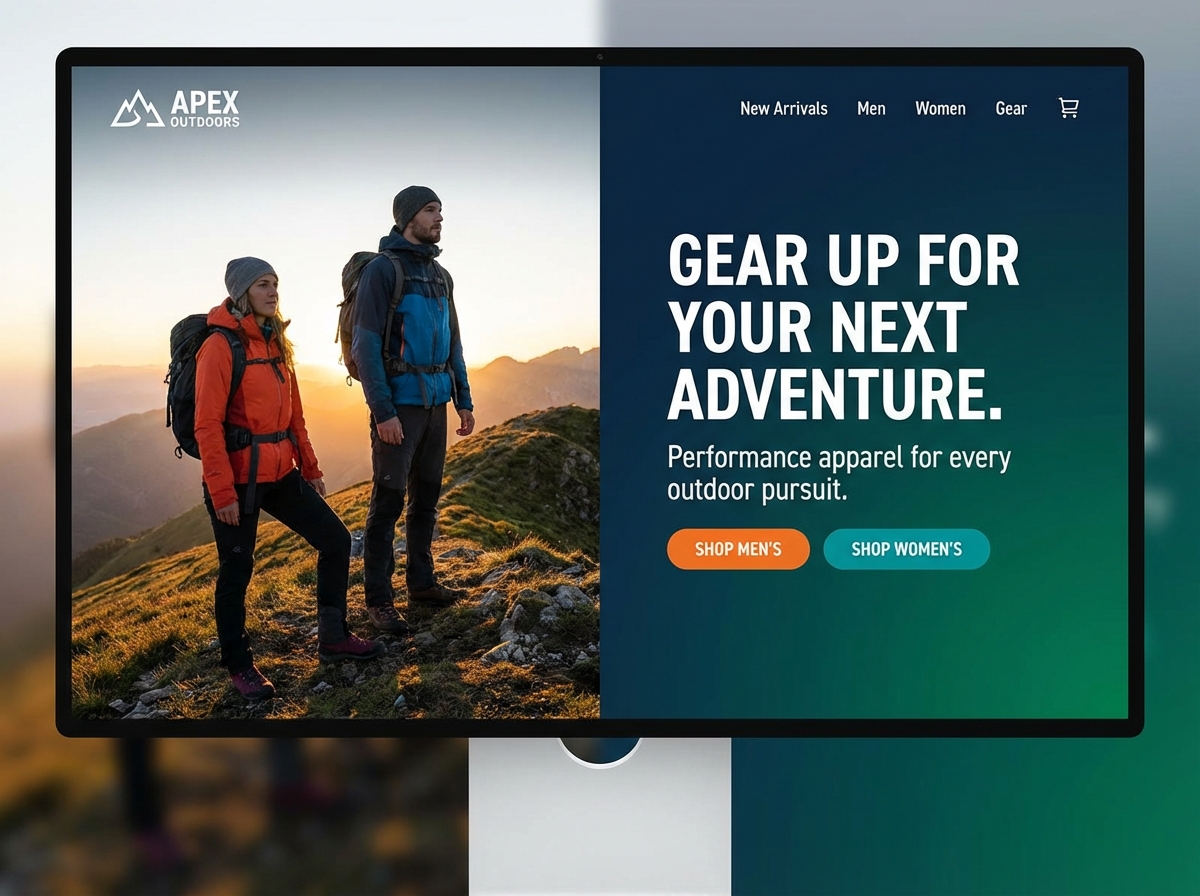 Build Your Own Outdoor Apparel Website Today website preview