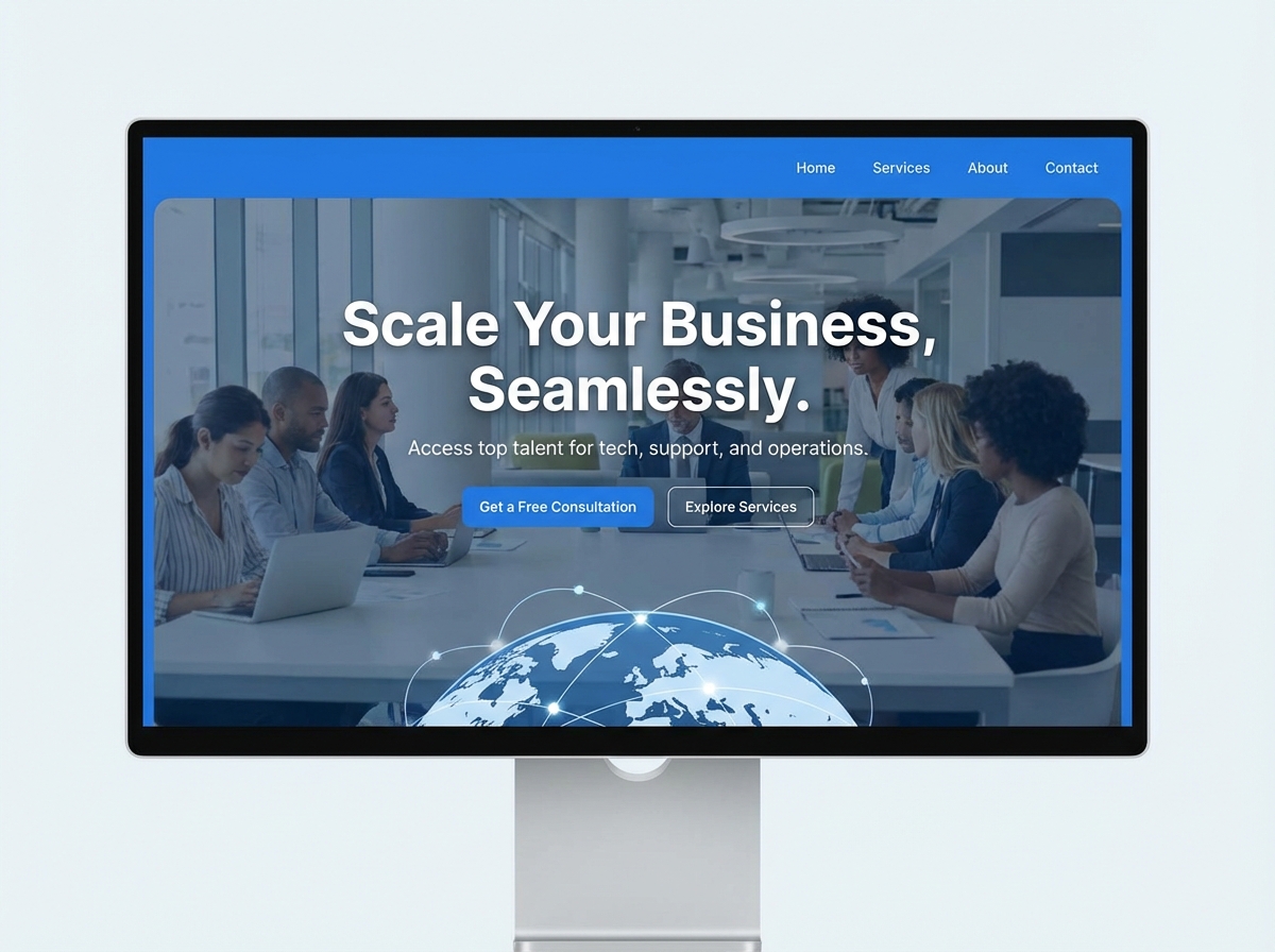 Build Your Authority With a Professional Outsourcing Website website preview